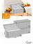 Gri Çizgili Çok Amaçlı Saklama Kutuları, 40X30X25, 3’lü Set 1