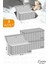 Gri Çizgili Çok Amaçlı Saklama Kutuları, 40X30X25, 3’lü Set 2