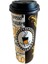 Excodi Cup - 12 Oz Siyah Kapaklı Karton Bardak - 300 ml - 100 Adet Kaliteli Kahve Bardağı, Sızdırmaz, El Yakmaz - Bej (Americano, Latte, Capuccino) 1