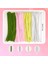 100 Adet Sarı, Pembe, Beyaz, Koyu Yeşil Renkli Şönil , Çiçek Yapım Seti, Tüylü Tel, 30 Cm, Peluş Tel 2