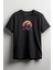 Renkli Yavaş Hayvan Baskılı Unisex T-Shirt Siyah 1