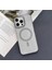 iPhone 13 ve 14 Sararmaz Magsafe Mika Sert Kapak - Gri 1