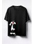 Sylvester Kedi Baskılı Unisex Oversize T-Shirt Siyah 1