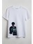 Expecto Patronum Harry Potter Silüeti Baskılı Unisex T-Shirt Beyaz 1