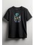 Squidward With Music Baskılı Unisex T-Shirt Siyah 1