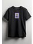 Smile Ay Çiçeği Baskılı Unisex T-Shirt Siyah 1