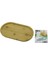 Oval Ahşap Bambu Servis Sunum Tepsi - Tahtası Mini Tepsi 25 x 14 x 1.4cm (4390) 1