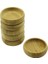 6 Adet - Yuvarlak Ahşap Bambu Çerezlik - Lokumluk Kase Derinlik: 1.7cm - Çap: 8.8cm (4390) 1