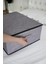 Gri Keçe Kapaklı Baza Kutusu 50X40X19 Cm, 3'lü Set 4