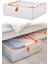 Beyaz 55X49X19CM Fermuarlı Yatak Altı Saklama Kutusu DF025 2
