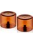 CAM0456 Yuvarlak Tuzluk Biberlik 2 Li Set Amber 6x5 cm 1