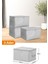 3'lü Gri Benekli Mini Baskı Hurç, 30X22X18 Cm, Şık ve Kullanışlı Depolama Seti 1