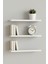 3'lü Beyaz Mdf Uçan Raf Seti, Duvara Monte, Gizli Bağlantı, Dekoratif, 30X13 cm 3