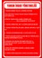 35 x 50 Yangın Ihbar Yönetmeliği Folyo Baskı Sticker Uyarı Levhası 1