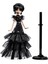 HXJ03 Monster High Wednesday Balo Elbiseli Bebek 2