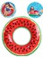 Şişme Karpuz Desenli Simit, 50 Cm, Havuz ve Deniz Keyfi Için Renkli Simit 1