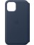 iPhone 11 Pro Için Deri Folyo Kılıf - Derin Mavi 1