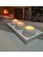 Şık 3'lü Beton Tabaklı Dekoratif Tealight Mumluk Seti 1