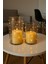 Şeffaf Alevsiz LED Mum Çiftli Set 7,5X12,5-15 Cm, Pilli ve Güvenli Işıklandırma 4