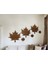 3'lü Yaprak Mumluk Seti, Ahşap Duvar Dekorasyonu, Şık ve Doğal Aksesuar 1