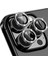 Apple iPhone 16 Pro/ Apple iPhone 16 Pro Max Taşlı Lens Koruyucu ve Görünüm Siyah Black 1