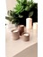 El Yapımı Beton 3'lü Silindir Tealight Mumluk Şamdan, Şık ve Modern Dekor. 6