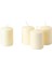 Beyaz 4'lü Doğal Mum Seti, 8 Cm, Şık ve Uygun Fiyatlı Formlar Için 1