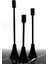 3'lü Uzun Topuklu Paslanmaz Siyah Şamdan Mumluk, Ev Dekorasyonu Için Şık Bir Seçenek 1