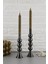 Iki Adet Platin Renk Metal Şamdan Seti, Şık ve Dekoratif Mumlukler 1