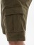 Erkek Basıc Gabardin Regular Kargo Yeşil Şort 5