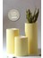 3’lü Sarı Dekoratif Mumluk Seti, Tealight ve Abs Plastik Malzeme 1