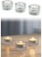 3'lü Cam Tealight Mumluk Seti, Şeffaf, 5 cm Çap, Şık Dekoratif Mumlukler 1