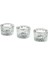 3'lü Cam Tealight Mumluk Seti, Şeffaf, 5 cm Çap, Şık Dekoratif Mumlukler 6