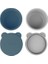 Oioi Silikon Kapaklı Mini Kase 2'li Mini Bites Deep Blue / Powder Grey 1