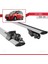 Fiat Panda 2003-2011 Arası ile Uyumlu Hook Model Anahtar Kilitli Ara Atkı Tavan Barı Gri 5