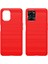 Realme 9i 5g/10 5g Düşmeye Dayanıklı Karbon Fiber Doku Tpu Koruyucu Telefon Kılıfı Fırçalanmış Cep Telefonu Kılıfı-Kırmızı (Yurt Dışından) 3