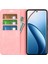 Realme 12 4g/12+5g Kılıf Cüzdan Pu Deri Stand Telefon Kılıfı Manyetik Otomatik Kapanma-Pembe (Yurt Dışından) 3