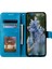 Realme Narzo N53 4G/C53(GLOBAL)/C53(HINDISTAN)/C51 Pu Deri Kılıf Mandala Çiçek Baskılı Stand Kapağı-Mavi Için Cüzdan Kabuğu (Yurt Dışından) 3