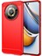 Realme 11 Pro+5g/11 Pro 5g Fırçalanmış Yumuşak Tpu Telefon Kılıfı Karbon Fiber Doku Arka Kapak-Kırmızı (Yurt Dışından) 1