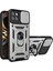 Halka Kickstand Tasarım Telefon Kılıfı Kamera Kayar Kapak Pc + Tpu Düşmeye Dayanıklı Hibrit Telefon Koruyucu Realme 8i/narzo 50 4g-Gümüş (Yurt Dışından) 1