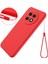 Realme P1 Speed ​​5g Kılıf Sıvı Silikon Telefon Arka Kapağı El Kayışı Ile-Kırmızı (Yurt Dışından) 2