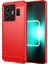 Realme Gt3 5g/gt Neo 5 5g Fırçalanmış Telefon Kılıfı Karbon Fiber Doku Telefon Kabuğu Cep Telefonu Kapağı-Kırmızı (Yurt Dışından) 1