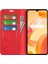 Realme C30 4g Cilt Dokunma Hissi Deri Kılıf Cüzdan Standı Manyetik Otomatik Emici Telefon Kılıfı-Kırmızı (Yurt Dışından) 2
