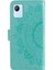Realme C30 4g Için Mandala Çiçek Desenli Baskılı Telefon Kılıfı, Pu Deri El Kayışı Tasarımı Manyetik Düşmeye Karşı Kapak Standı Cüzdan-Yeşil (Yurt Dışından) 5