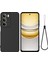 Realme 14X 5g Sıvı Silikon Kılıf Telefon Arka Kapağı El Kayışı Ile-Siyah (Yurt Dışından) 1