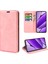 Realme 11X 5g/11 5g(Global)Slim-Fit Shell Skin-Touch Cüzdan Telefon Kılıfı Standı Pu Deri Cep Telefonu Kılıfı-Pembe (Yurt Dışından) 5