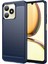 Realme Note 50 4g Kılıf Karbon Fiber Doku Düşmeye Karşı Tpu Arka Kapak-Mavi (Yurt Dışından) 1