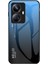 Realme 10 Pro+5g Degrade Renk Çizilmeye Dayanıklı Telefon Kılıfı Temperli Cam Sert Pc Yumuşak Tpu Telefon Kılıfı-Degrade Mavi Siyah (Yurt Dışından) 1