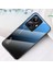 Realme 10 Pro+5g Degrade Renk Çizilmeye Dayanıklı Telefon Kılıfı Temperli Cam Sert Pc Yumuşak Tpu Telefon Kılıfı-Degrade Mavi Siyah (Yurt Dışından) 5