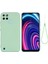 Realme C21Y (Küresel Sürüm) Için Kayışlı Yumuşak Sıvı Silikon Ince Koruyucu Darbeye Dayanıklı Kılıf-Yeşil (Yurt Dışından) 1